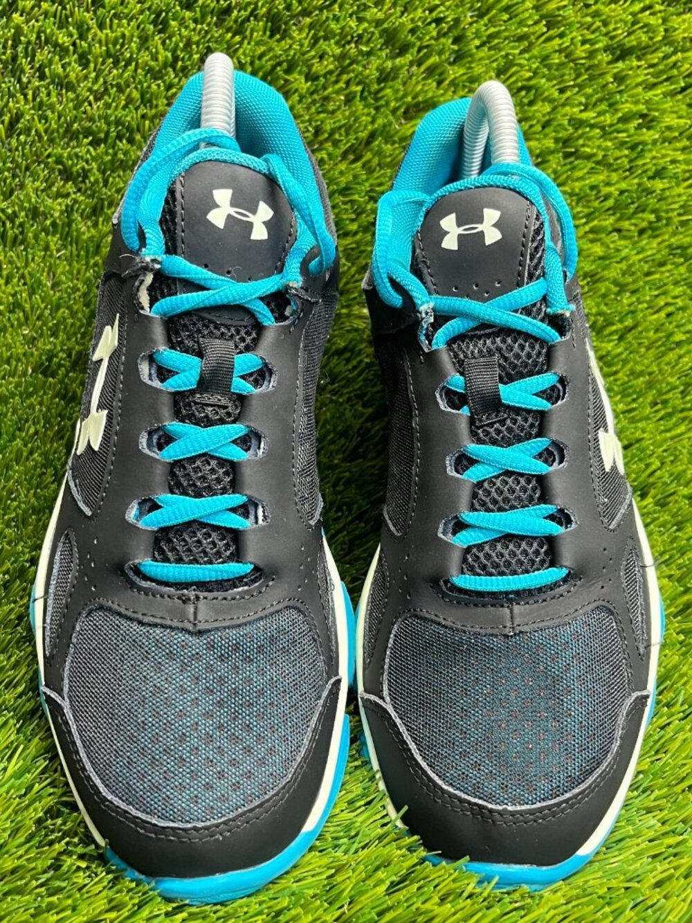 Under Armour Micro G Assert 5 Womens Size 8 Black Blue Running Shoes Sneakers - Picture 5 of 10